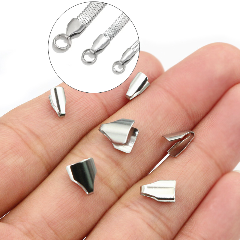 Jewelry Making Chain - 100 Stück Edelstahl 2-7mm Flachs chnüre