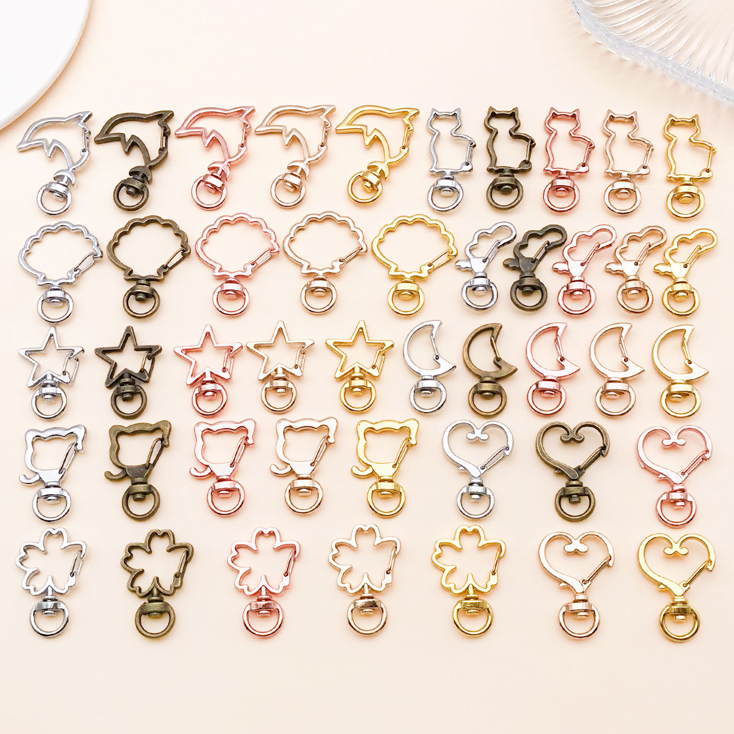 Jewelry Making Chain - 5 Stück/Set Herz Stern Mond Katze