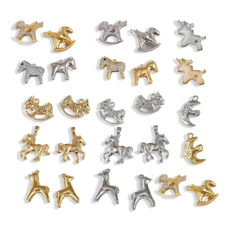 Jewelry Making In La - [HS][LA]1 Stück Pony-Anhänger Tier-Pferde-Charms DIY Handgemachte