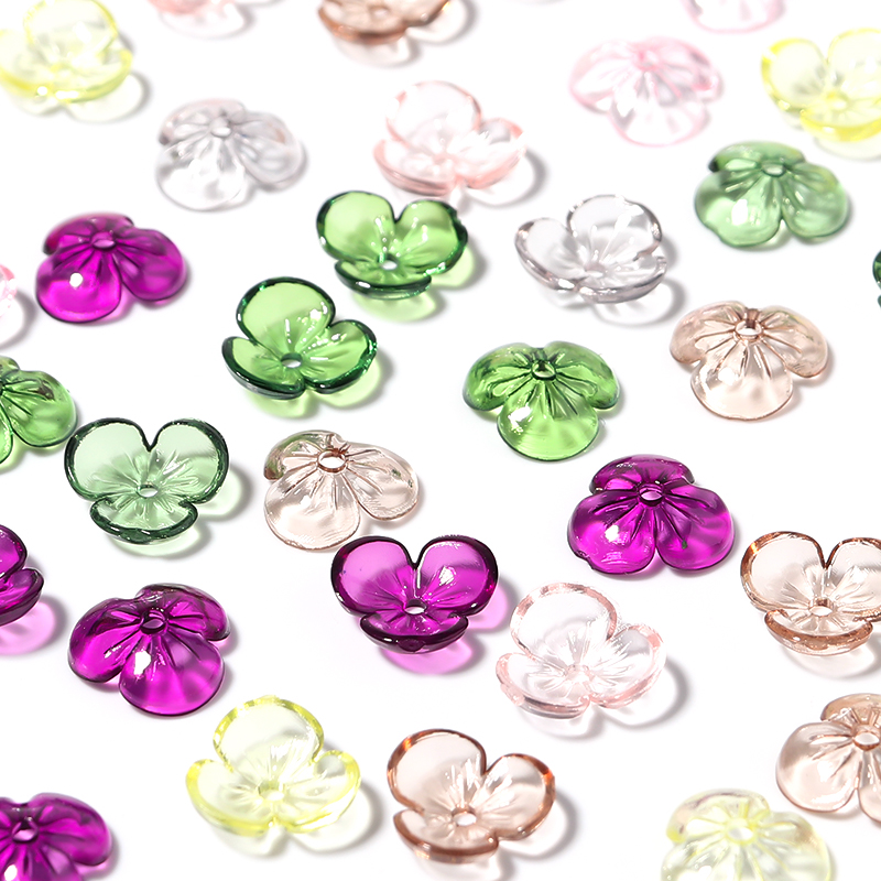 Bead Cap Flower - 20 teile/los Transparent Harz Blütenblatt Perlen