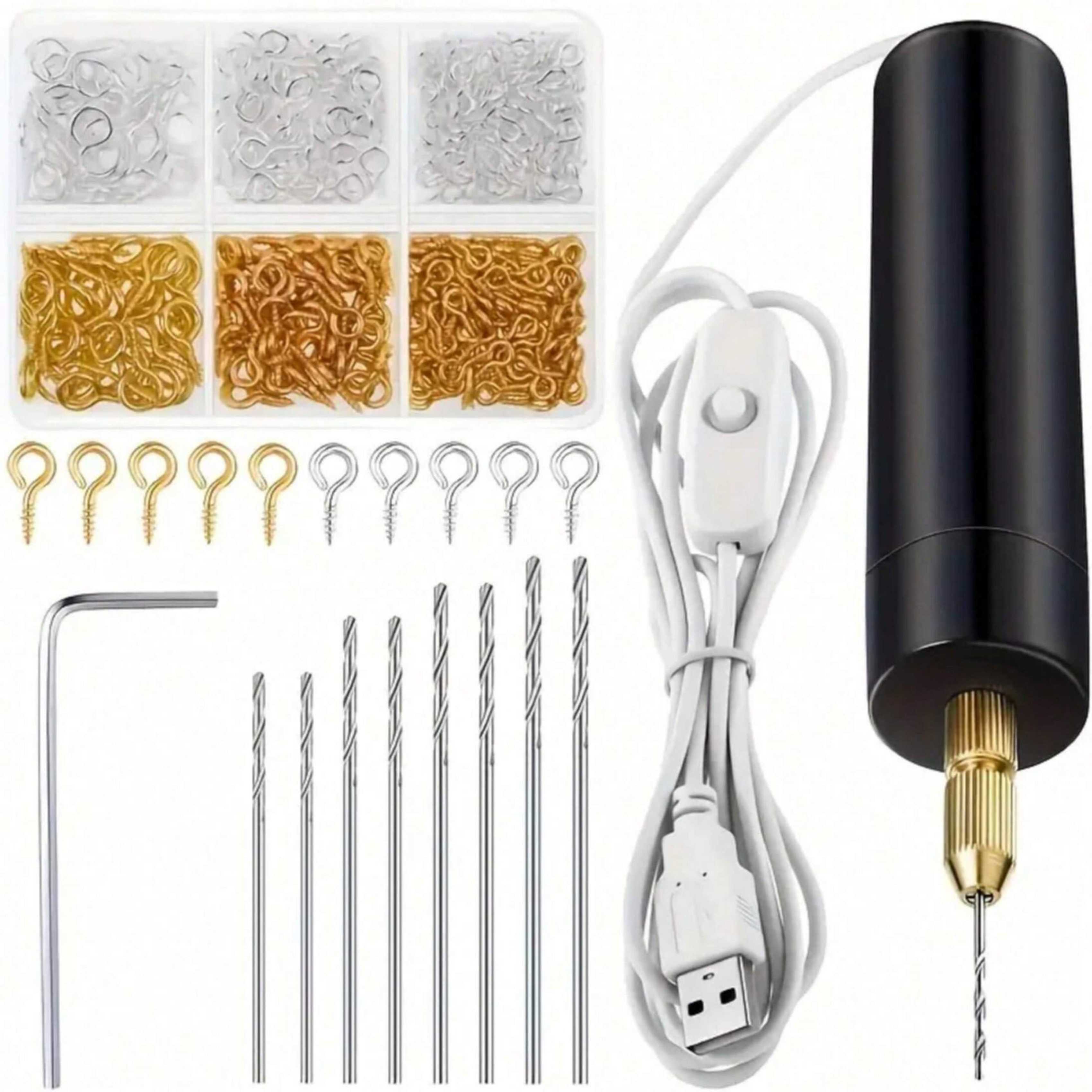 Jewelry Making Dc - 【Mini-Elektrobohrer-Set】10-teilig/110-teilig/410-teilig USB-betriebenes Mini-Elektrobohrer-Set mit Bohrern, elektrischer