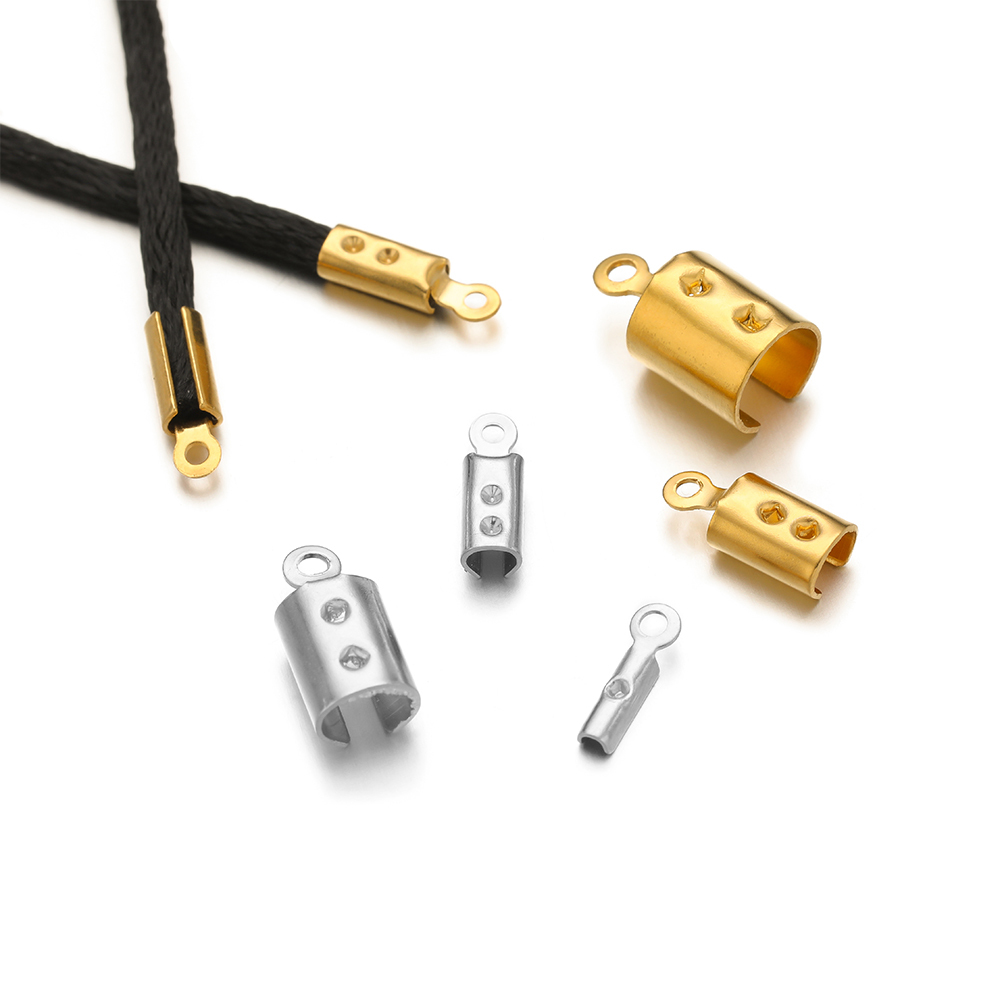 Jewelry Making Parts - 50 Stück hochwertige Crimp-Endperlen aus Edelstahl,