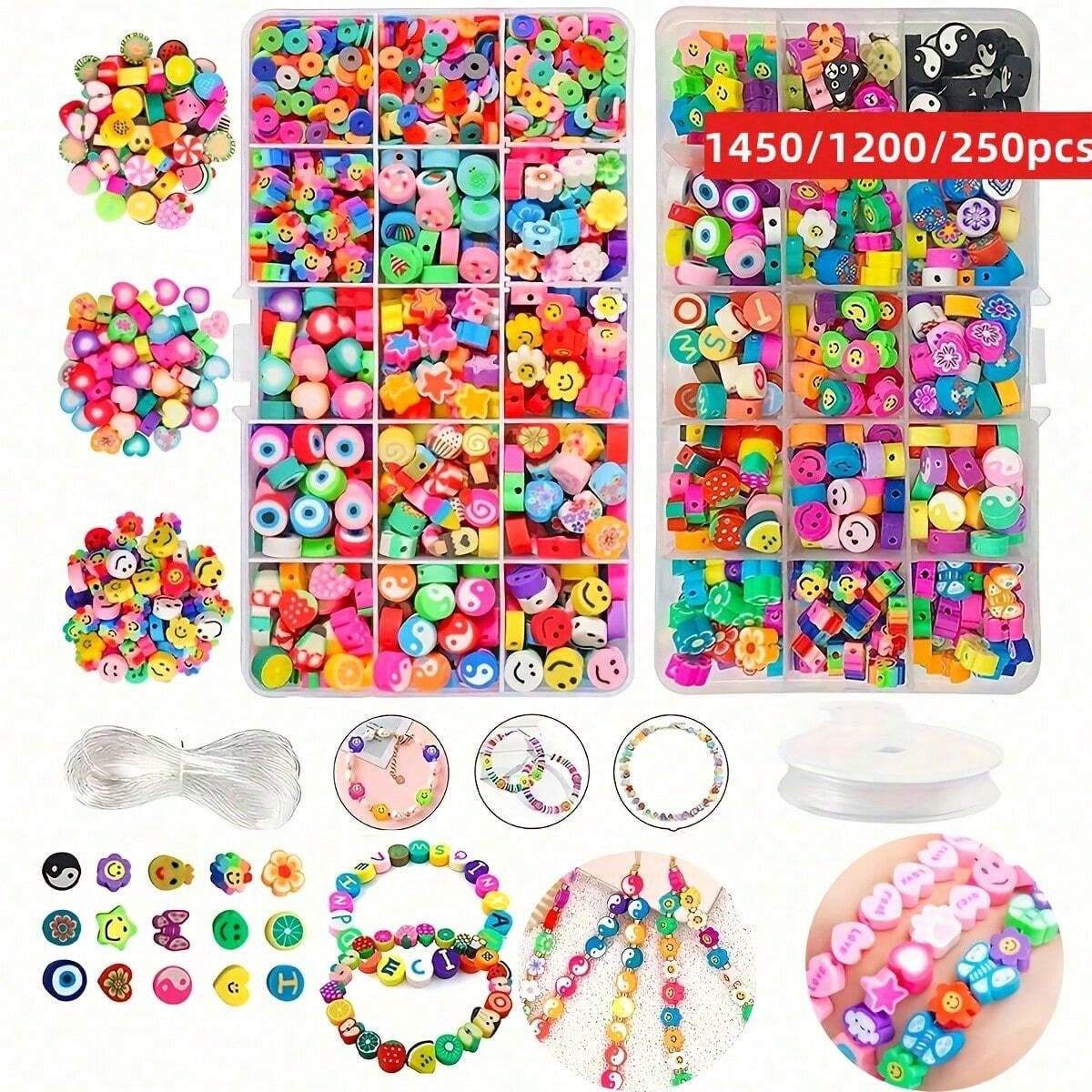 Jewelry Making Basics - 1450/1200/250 Stück Polymer Clay Perlen Set,