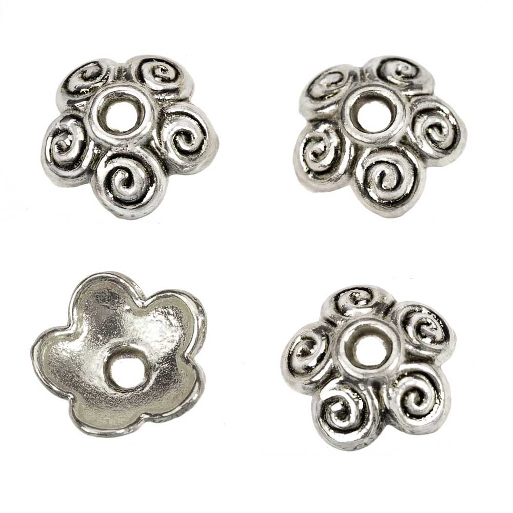 Bead Cap Flower - Schmuck Erkenntnisse Silber Ende Perlen Kappen