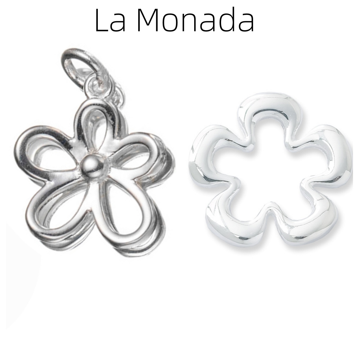 Jewelry Making In La - 925 Sterling Silber Hohlblumen-Charm-Anhänger Schmuckanhänger für