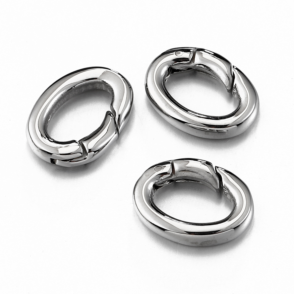 Jewelry Making Basics - 2 stücke/1pc Edelstahl Frühling Karabinerverschluss Oval