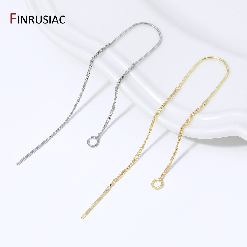 Jewelry Making Chain - 18K vergoldete Messing-Ohrringe mit langer Quastenkette,