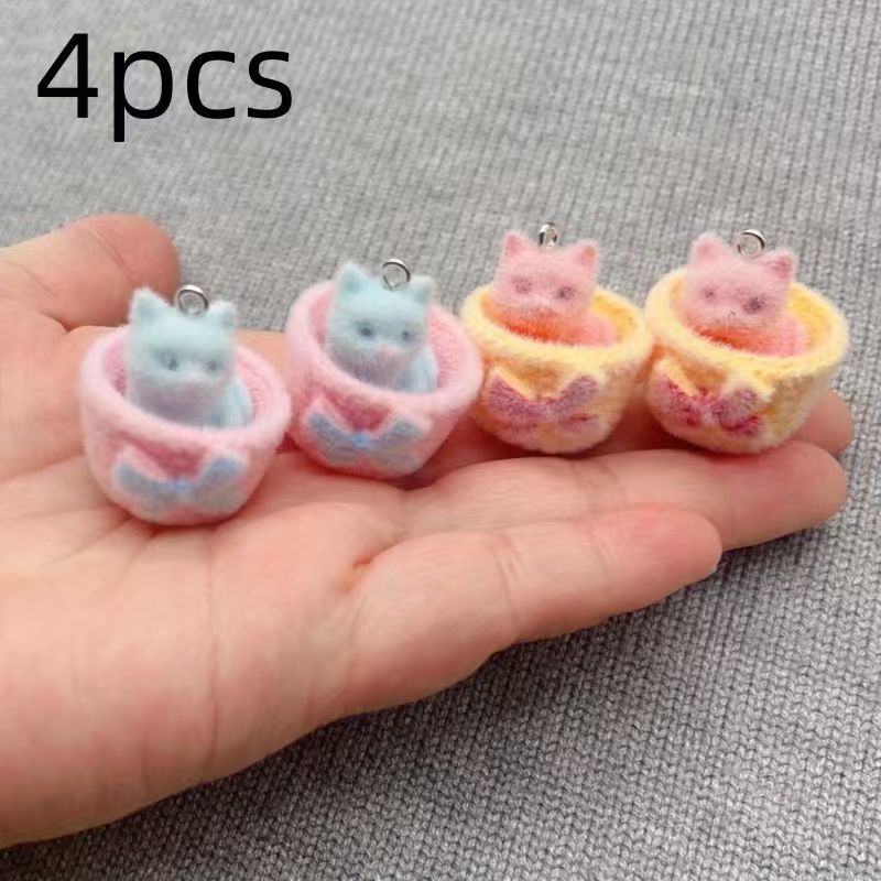4 Stück 3D-Plüsch-Katzenanhäng – Jewelry Making Birthday Party Bewertung und Preis