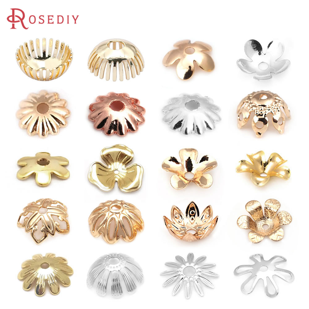 18K Goldfarbene Messing-Blüten – Bead Cap Flower Bewertung und Preis