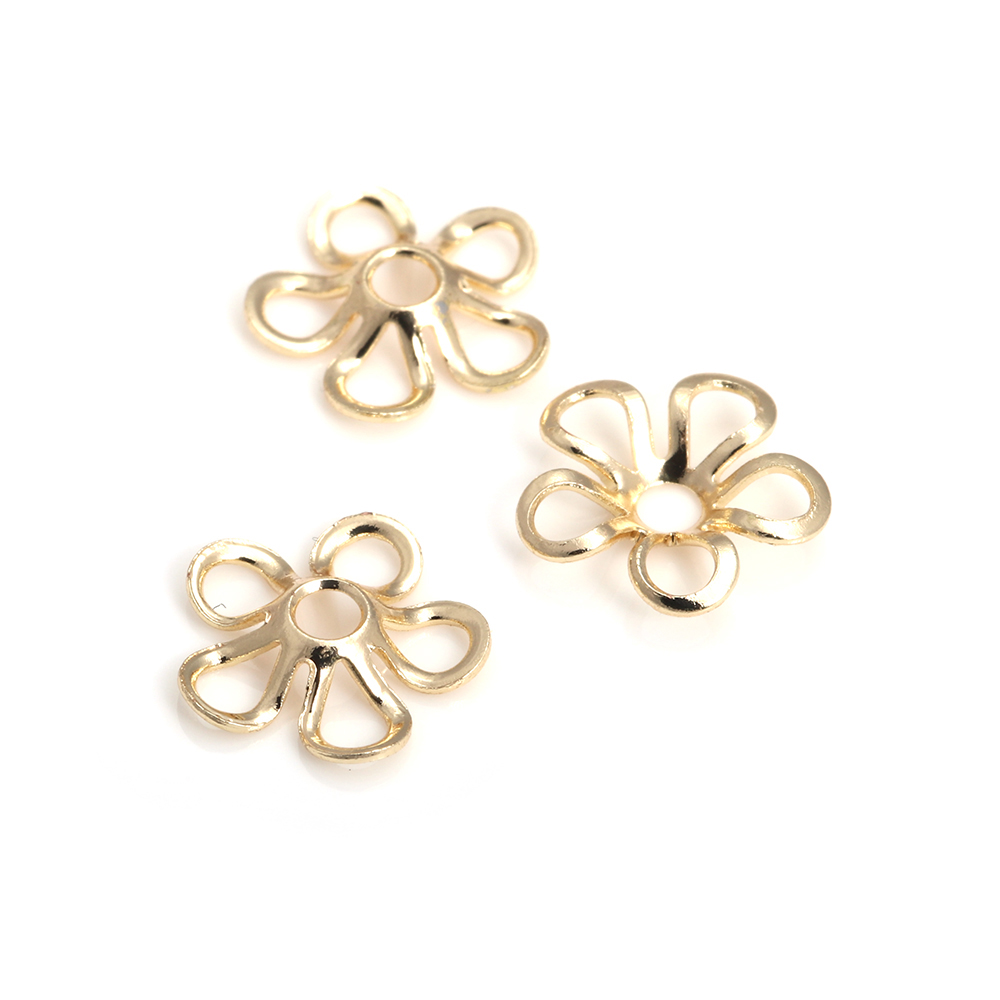 18K Goldfarbene Messing-Blüten – Bead Cap Flower Bewertung und Preis