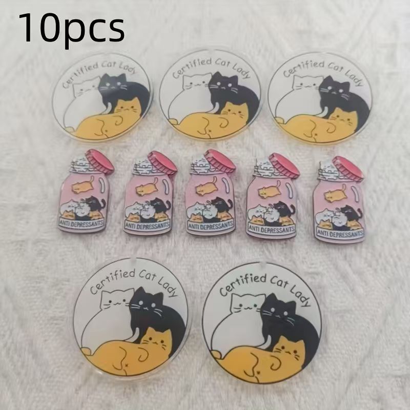 10 Stück niedliche Katzenanhän – Jewelry Making Birthday Party Bewertung und Preis
