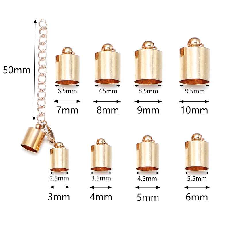 10Sets Lederband Endkappen mit – Jewelry Making Chain Bewertung und Preis