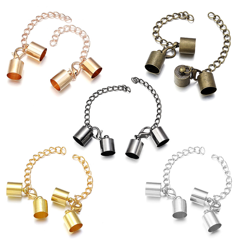 10Sets Lederband Endkappen mit – Jewelry Making Chain Bewertung und Preis
