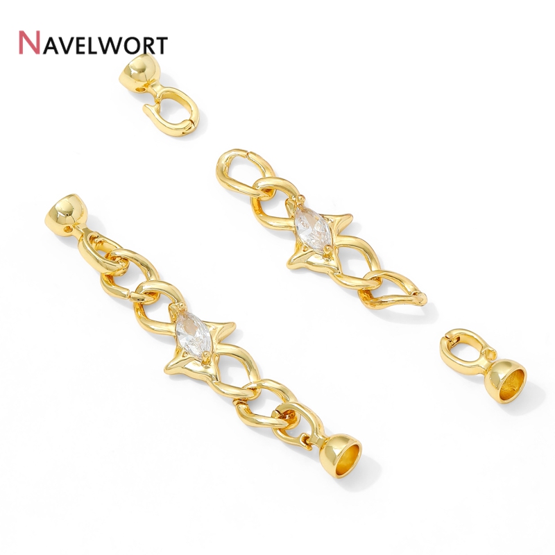 14K Vergoldete Messing-Zirkon- – Jewelry Making Chain Bewertung und Preis