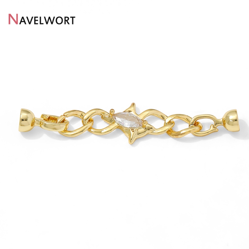 14K Vergoldete Messing-Zirkon- – Jewelry Making Chain Bewertung und Preis