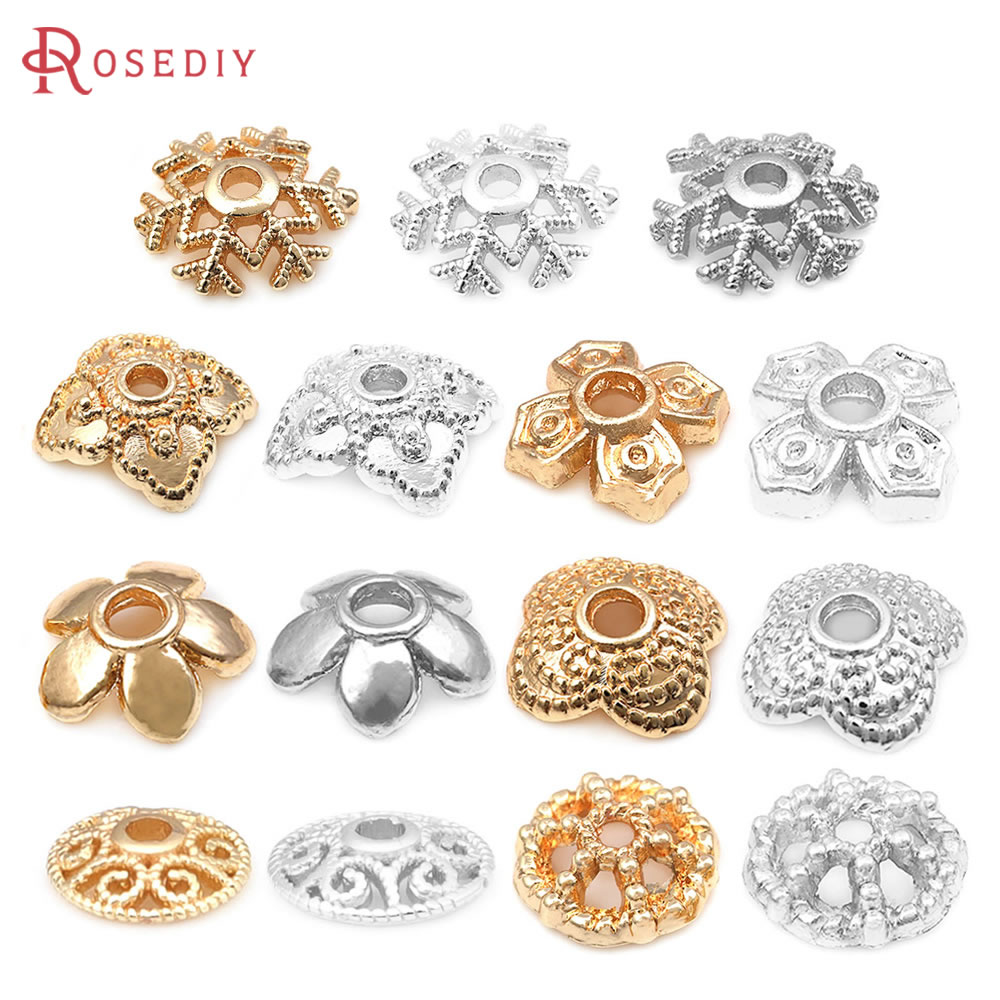 Durchmesser 6MM 8MM 18K Goldfa – Bead Cap Flower Bewertung und Preis