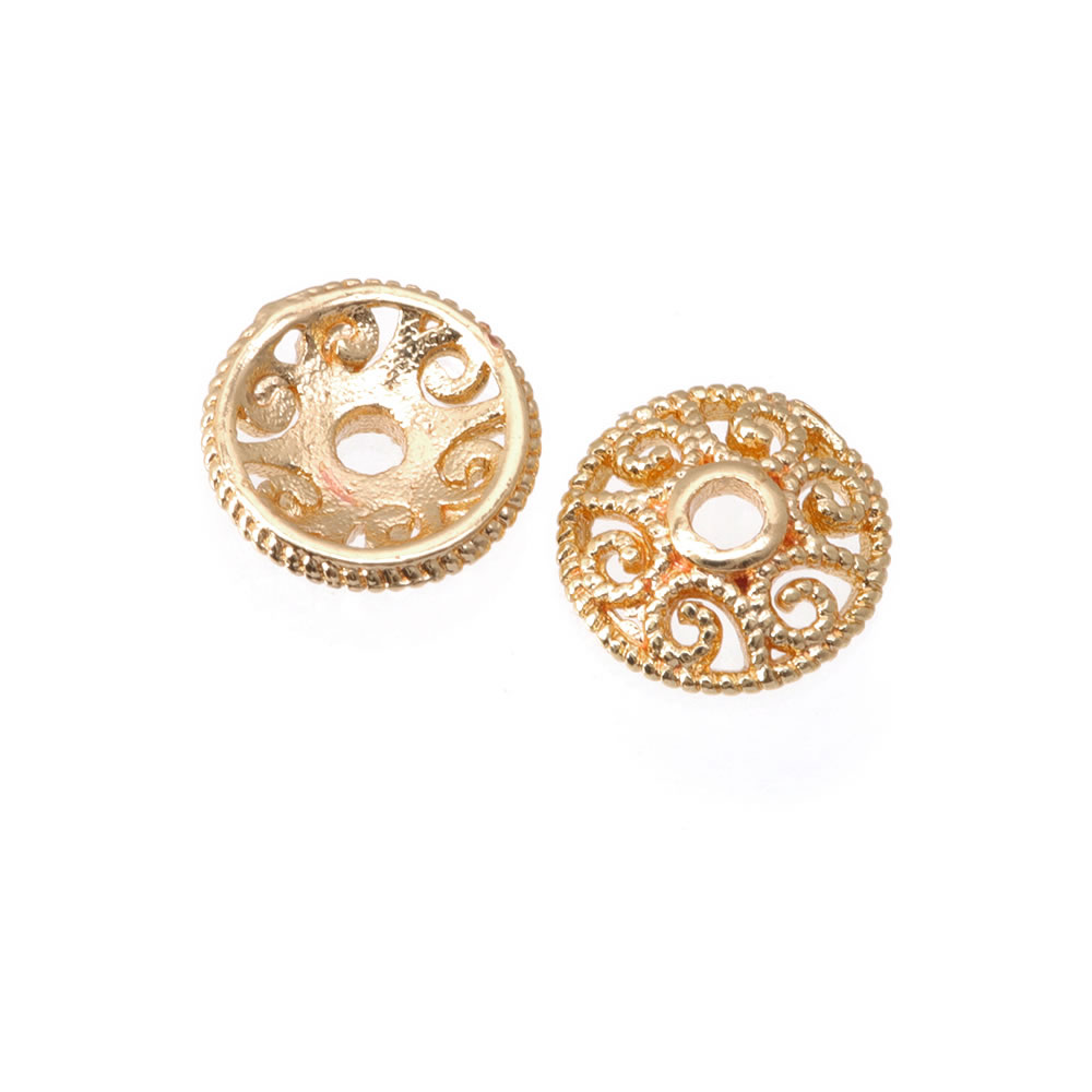 Durchmesser 6MM 8MM 18K Goldfa – Bead Cap Flower Bewertung und Preis