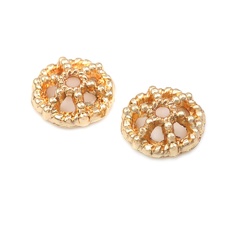 Durchmesser 6MM 8MM 18K Goldfa – Bead Cap Flower Bewertung und Preis
