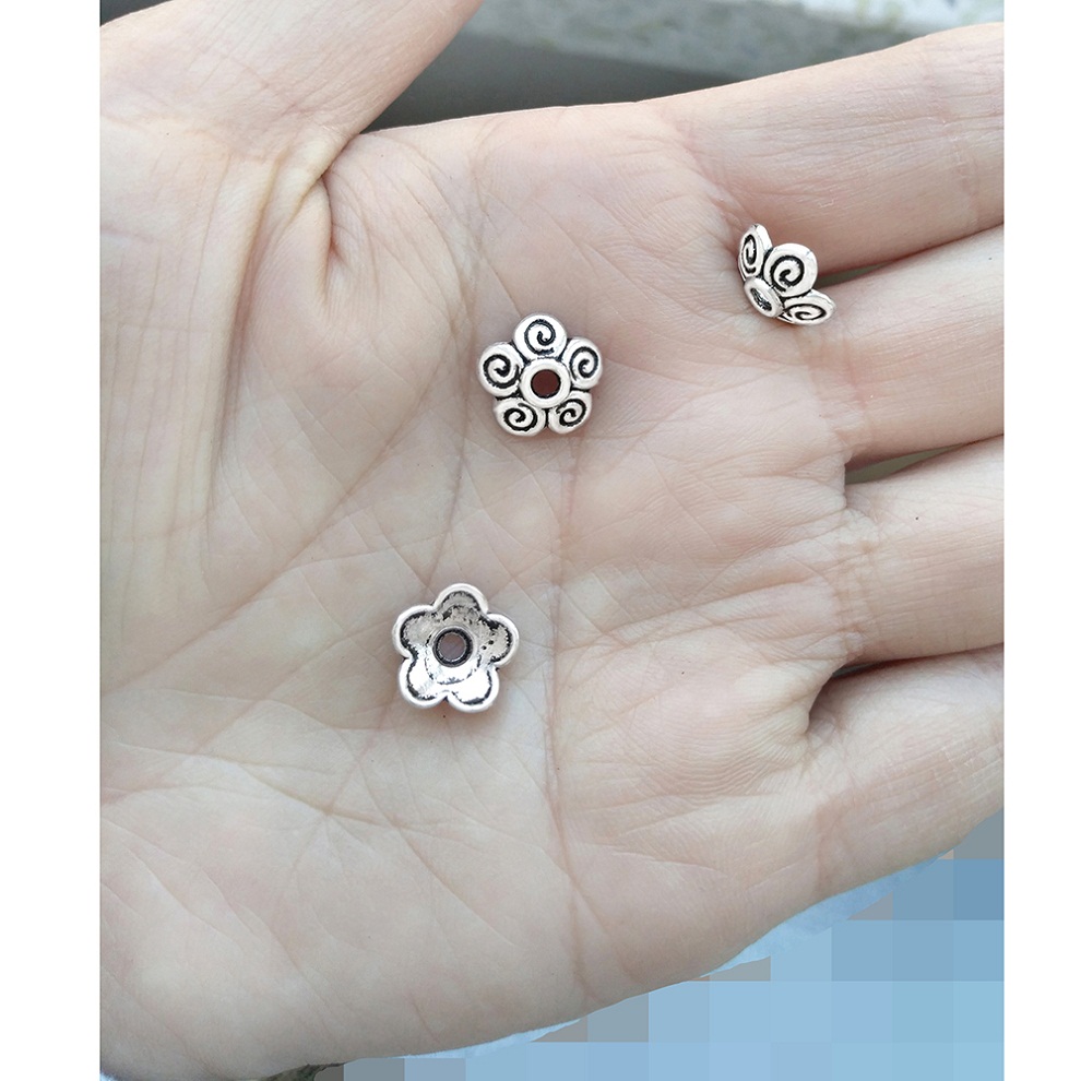 Schmuck Erkenntnisse Silber En – Bead Cap Flower Bewertung und Preis