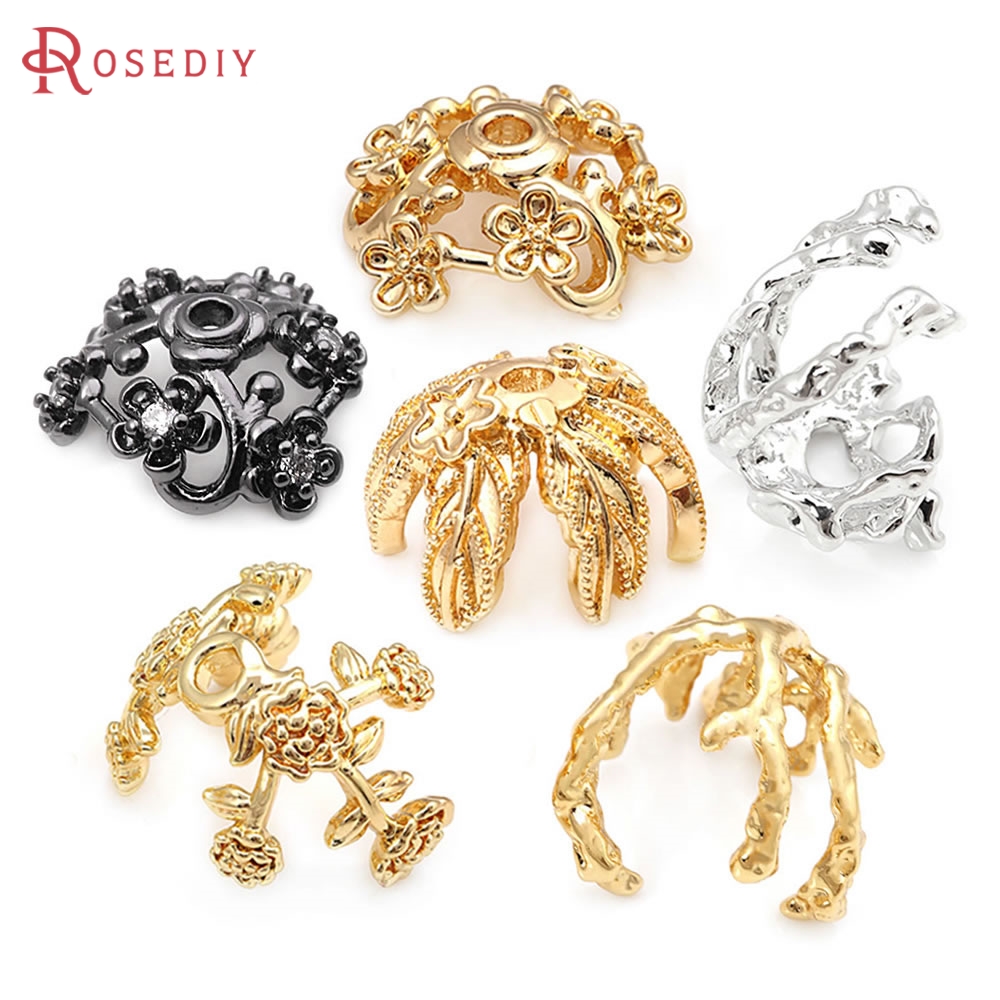 10 Stück 18 Karat Gold Farbe M – Bead Cap Flower Bewertung und Preis