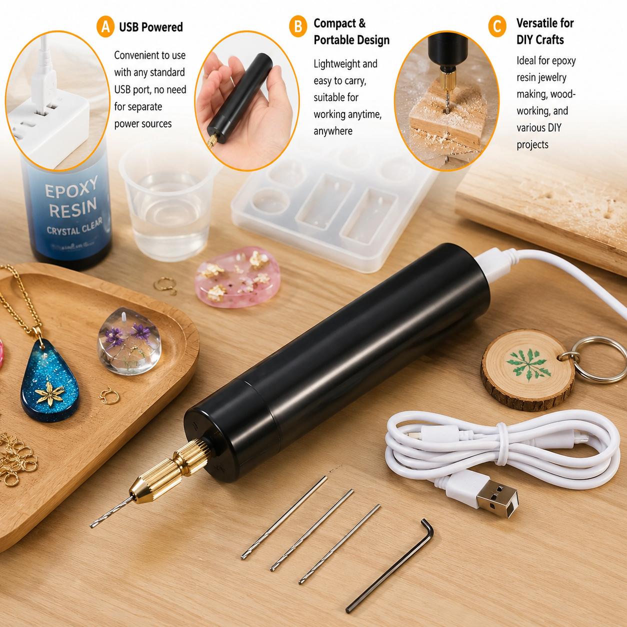 Mini-Elektrobohrer USB-betrieb – Jewelry Making Dc Bewertung und Preis