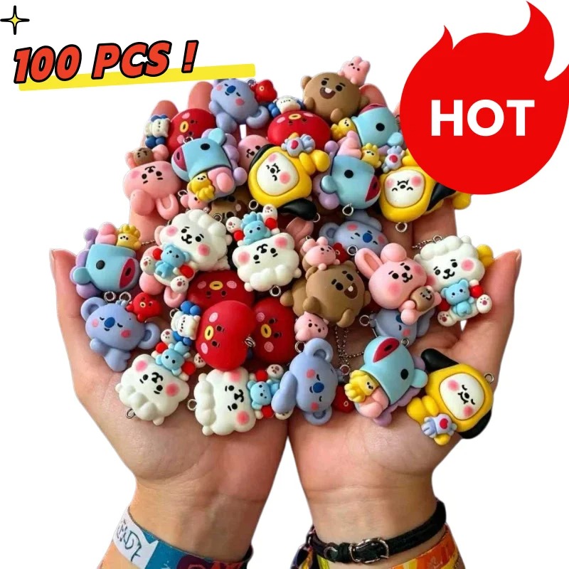 7 Stück BT21 Harz-Cartoon-Anhä – Jewelry Making Parts Bewertung und Preis