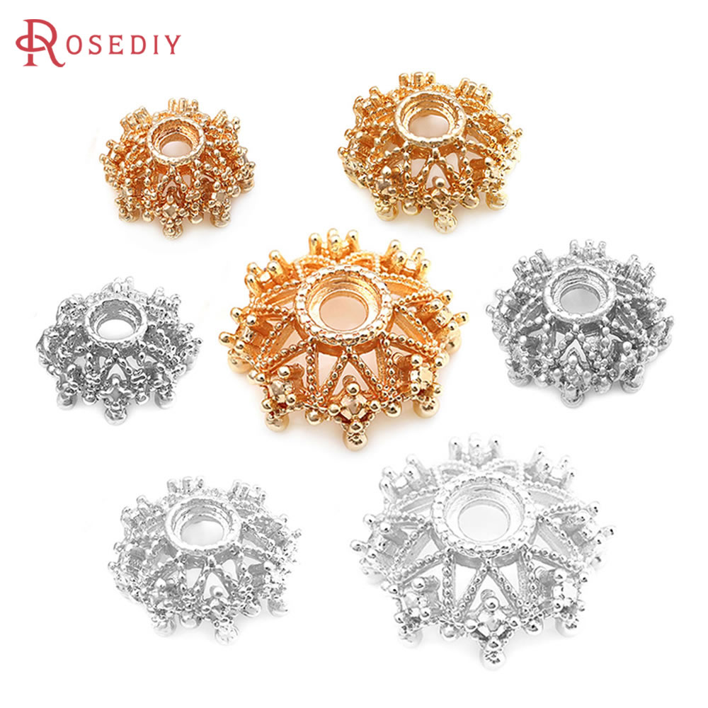 8MM 10MM 12MM 14MM 16MM 18K Go – Bead Cap Flower Bewertung und Preis