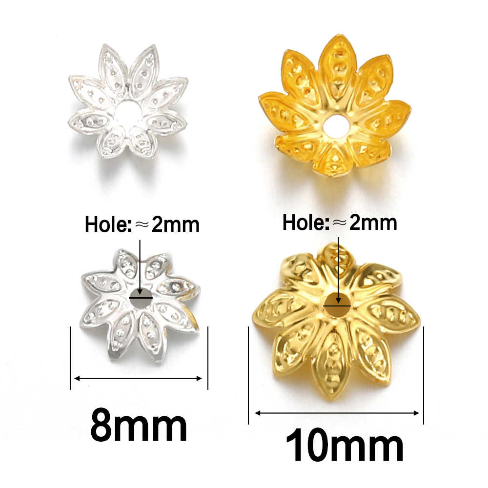 200 stücke 8-10mm Gold Blume P – Bead Cap Flower Bewertung und Preis