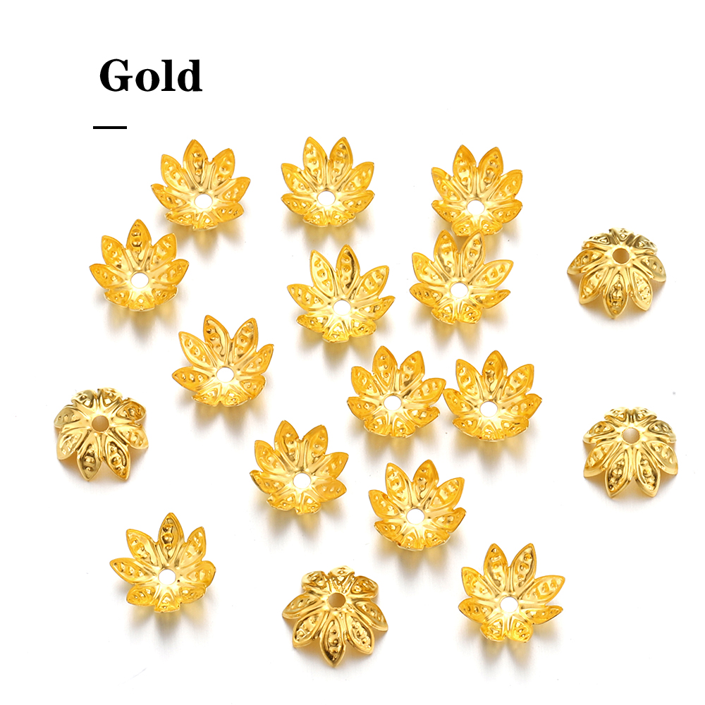 200 stücke 8-10mm Gold Blume P – Bead Cap Flower Bewertung und Preis