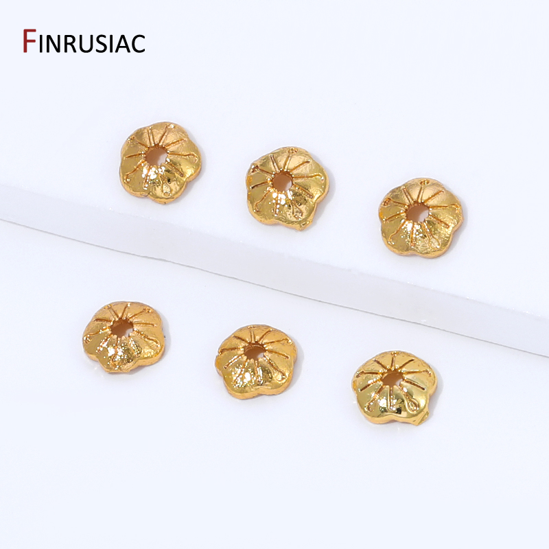18K vergoldete Messingperlenka – Bead Cap Flower Bewertung und Preis