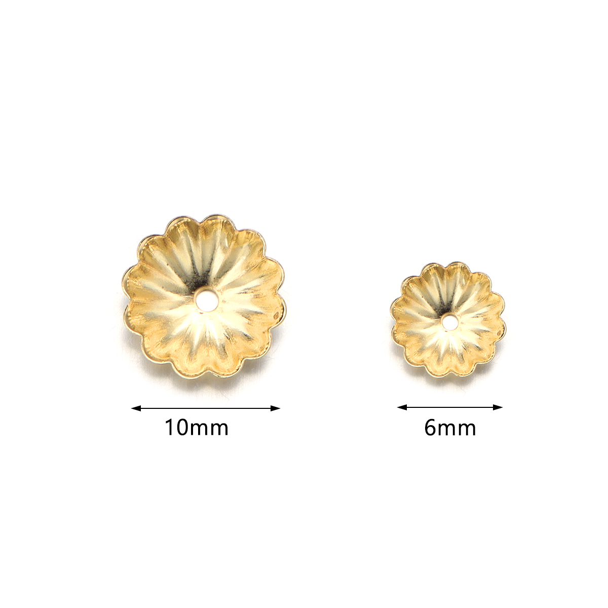 50 stücke Edelstahl Blume Perl – Bead Cap Flower Bewertung und Preis